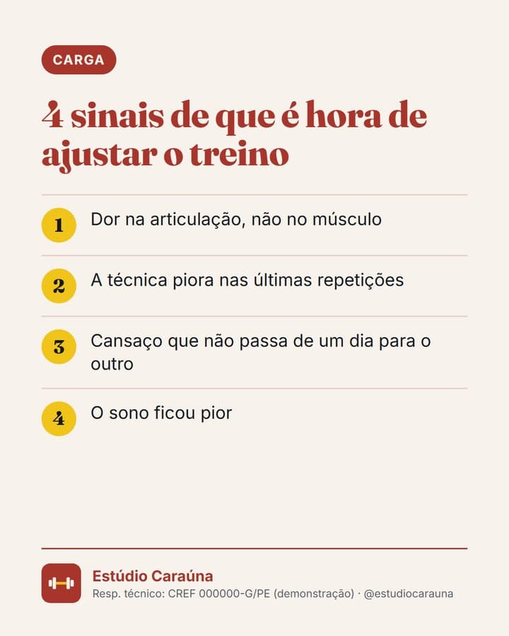 Post: 4 sinais de que é hora de ajustar o treino