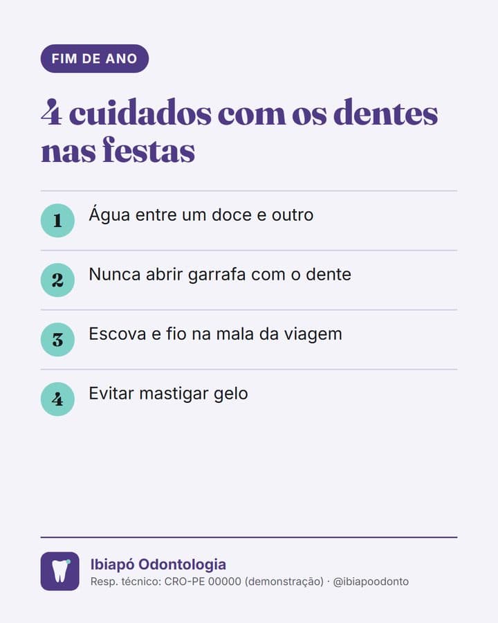 Post: 4 cuidados com os dentes nas festas